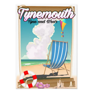 Tynemouth Tyne and Wear, Reiseplakat Fotodruck