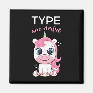 Typ 1 derful Diabetes Awareness T1d Unicorn Dia Magnet