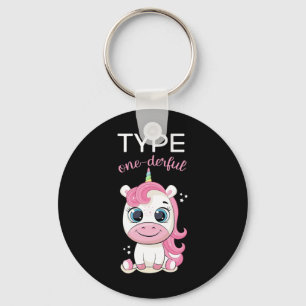 Typ 1 derful Diabetes Awareness T1d Unicorn Dia Schlüsselanhänger