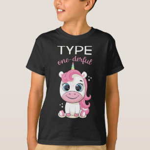 Typ 1 derful Diabetes Awareness T1d Unicorn Dia T-Shirt