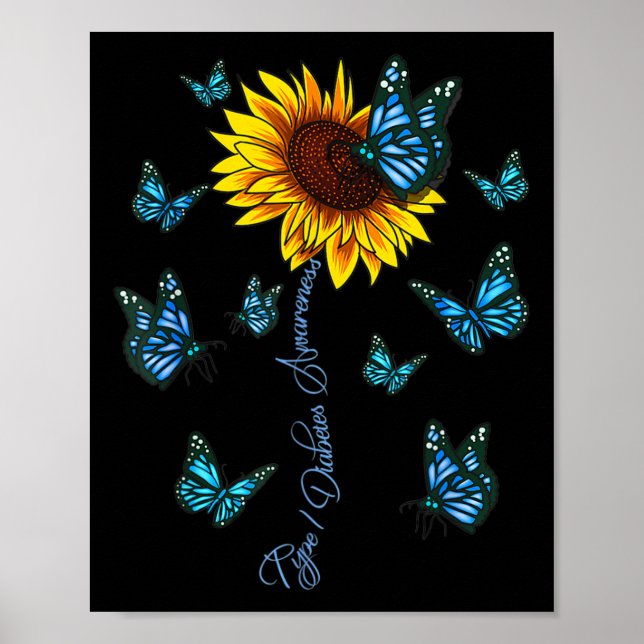 Typ 1 Diabetes Awareness Juvenile Diabetes Relatio Poster (Vorne)