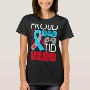 Typ 1 Diabetes Awareness Proud Vater T1d Hero Diab T-Shirt