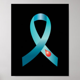 Typ 1 Diabetes Awareness Ribbon Typ 1 Diabetes Poster