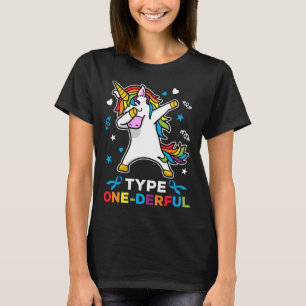 Typ 1 Diabetes Awareness Unicorn Typ 1 derful T-Shirt