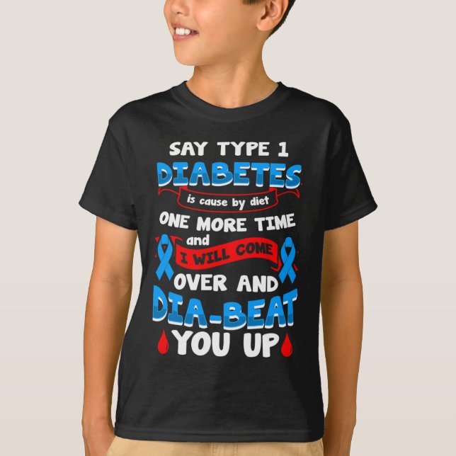 Typ-1-Diabetes-Bewusstsein 1  T-Shirt (Vorderseite)