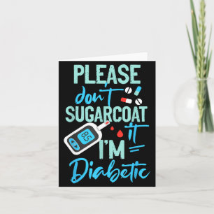 Typ-1-Diabetes-Bewusstsein Bitte verzuckern Sie D Karte