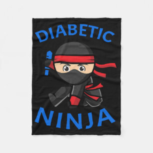 Typ-1-Diabetes-Bewusstsein Diabetischer Ninja T1d  Fleecedecke