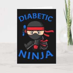 Typ-1-Diabetes-Bewusstsein Diabetischer Ninja T1d Karte