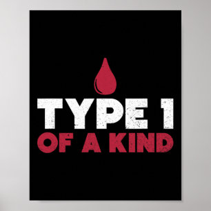 Typ-1-Diabetes-Bewusstsein Diabetisches Leben  Poster