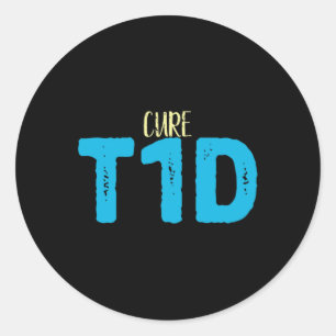 Typ 1 Diabetes Bewusstsein - Heilung Diabetes Runder Aufkleber
