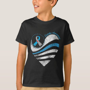 Typ 1 Diabetes Bewusstsein Herz Ribbon T-Shirt