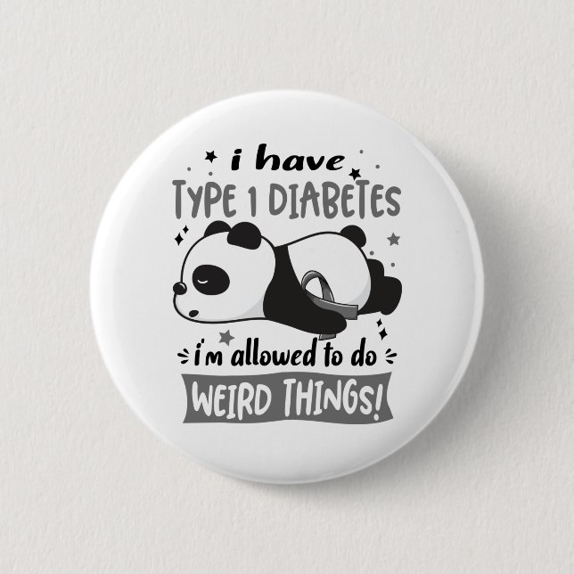 Typ 1 Diabetes-Bewusstsein Monat Band Geschenke Button (Vorderseite)