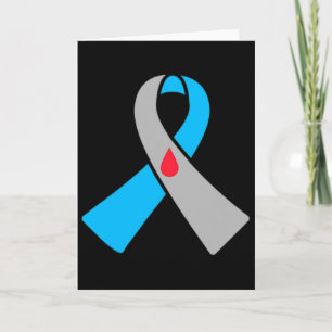 Typ 1 Diabetes-Bewusstsein Ribbon Bydge Karte