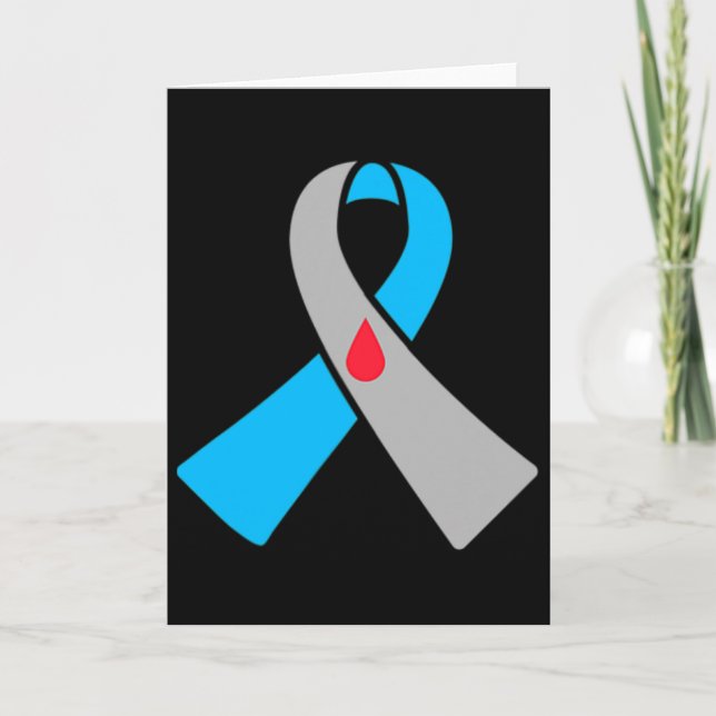 Typ 1 Diabetes-Bewusstsein Ribbon Bydge Karte (Vorderseite)