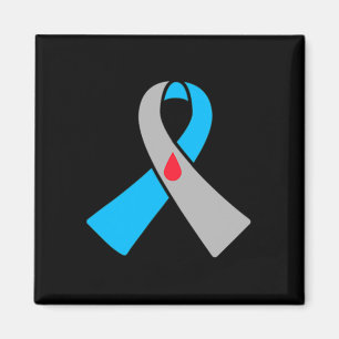 Typ 1 Diabetes-Bewusstsein Ribbon Bydge Magnet