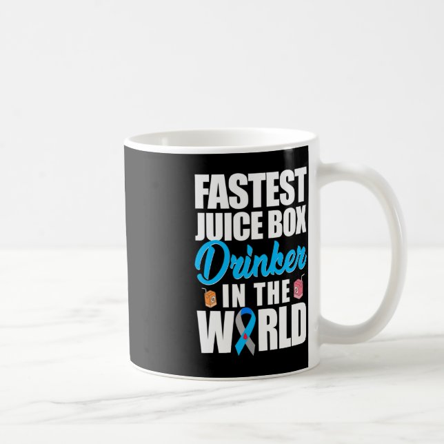 Typ 1 Diabetes Bewusstsein Schnelle Saftbox Geträn Kaffeetasse (Rechts)