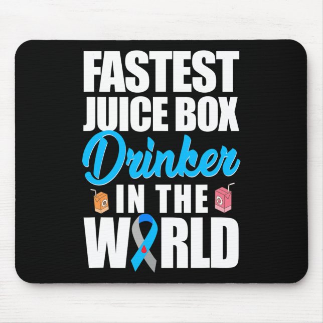 Typ 1 Diabetes Bewusstsein Schnelle Saftbox Geträn Mousepad (Vorne)