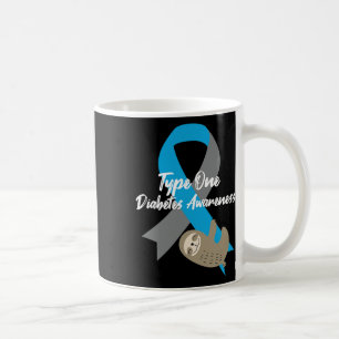 Typ 1 Diabetes-Bewusstsein Spaß-Sloth und Band T Kaffeetasse
