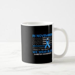 Typ 1 Diabetes-Bewusstsein US-Flagge Blue Ri Kaffeetasse