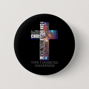 Typ-1-Diabetes-Bewusstsein - Weihnachtsgeschenk Button