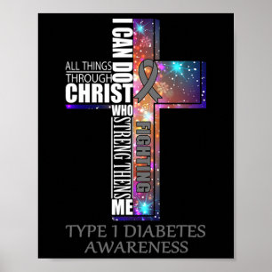 Typ 1 Diabetes-Bewusstsein - Weihnachtsgeschenk Poster