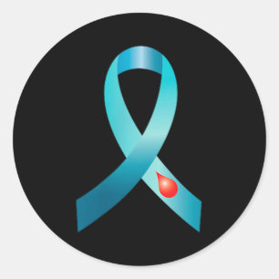 Typ-1-Diabetes-Bewusstseins-Schleife Typ-1-Diabete Runder Aufkleber