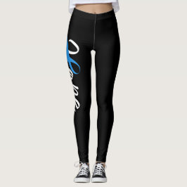 Typ 1 Diabetes Blue Ribbon Awareness HOPE Leggings