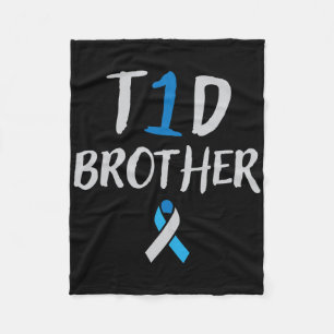 Typ 1 Diabetes Brothers Awareness for Diabetics Fleecedecke