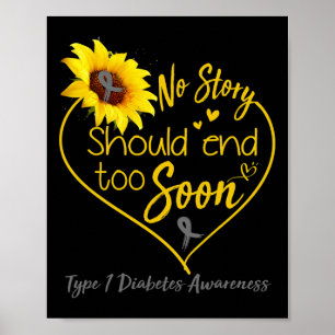 Typ 1 Diabetes Das Bewusstsein für die Krankheit s Poster