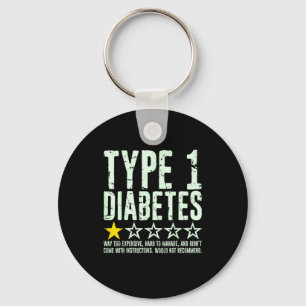 Typ-1-Diabetes Ein-Sterne-Bewertung, T1d Bewusstse Schlüsselanhänger