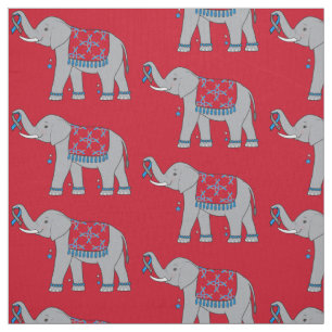 Typ 1 Diabetes Elefant of Awareness and Hope Stoff