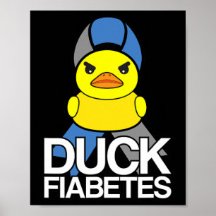 Typ-1-Diabetes-Ente Fiabetes T1d-Bewusstsein Poster