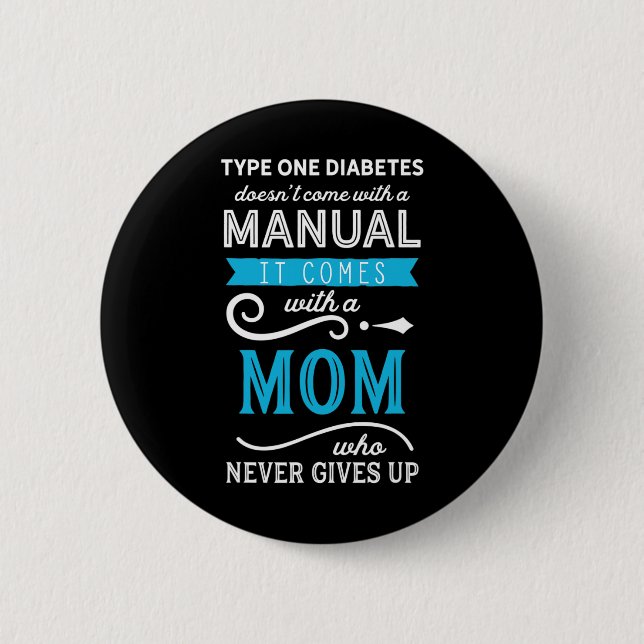 Typ 1 Diabetes enthält keine manuelle Mama Button (Vorderseite)