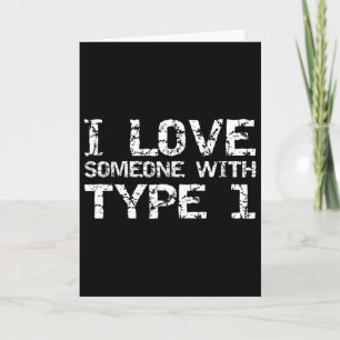 Typ 1 Diabetes Familie Geschenke ich Liebe jemand Karte