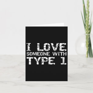 Typ 1 Diabetes Familie Geschenke ich Liebe jemand Karte