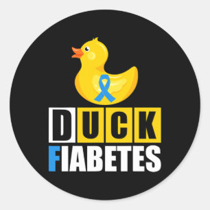 Typ 1 Diabetes Fiabetes T1D Runder Aufkleber