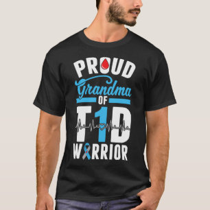 Typ 1 Diabetes Funny Awareness Blue Ribbon T-Shirt