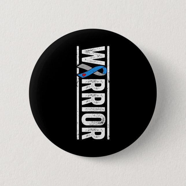 Typ-1-Diabetes-Krieger - Seitliches Bewusstseinsba Button (Vorderseite)