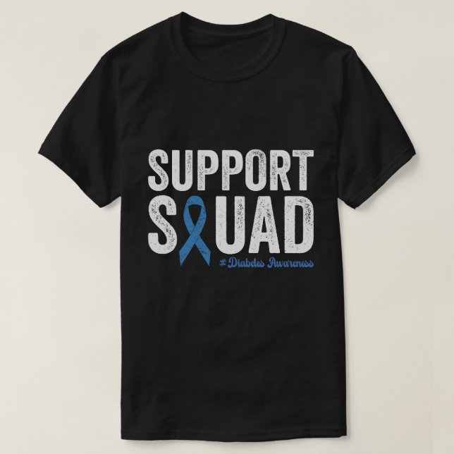 Typ 1 Diabetes-Krieger unterstützen Squad Diabetes T-Shirt (Design vorne)