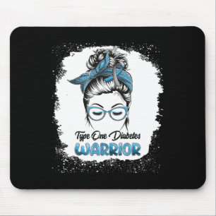 Typ-1-Diabetes-Kriegerin Gebleichteter Unordentlic Mousepad