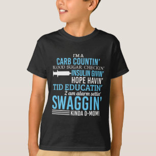 Typ 1 Diabetes Mama Fun T1D Diabetische Bewusstsei T-Shirt