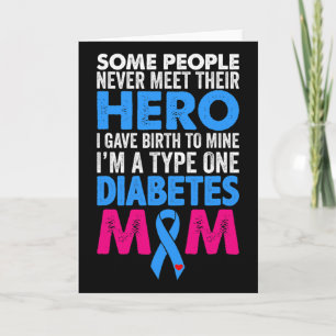 Typ-1-Diabetes-Mama Mutter T1d-Diabetes-Bewusstsei Karte
