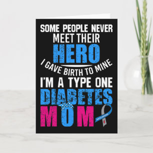 Typ 1 Diabetes Mama Mutter T1d Diabetisches Bewuss Karte