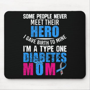 Typ 1 Diabetes Mama Mutter T1d Diabetisches Bewuss Mousepad