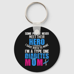Typ 1 Diabetes Mama Mutter T1d Diabetisches Bewuss Schlüsselanhänger