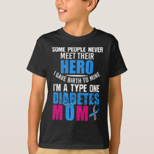 Typ 1 Diabetes Mama Mutter T1d Diabetisches Bewuss T-Shirt