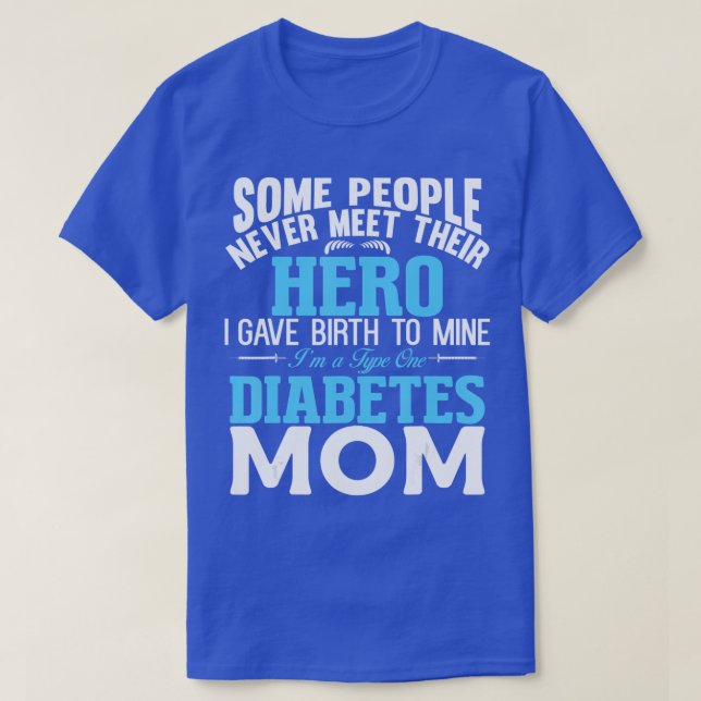 Typ 1 Diabetes Mama Mutter T1D Diabetisches Bewuss T-Shirt (Design vorne)