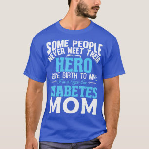 Typ 1 Diabetes Mama Mutter T1D Diabetisches Bewuss T-Shirt