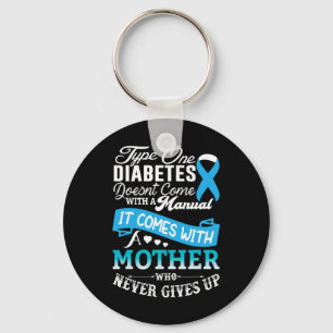 Typ 1 Diabetes mellitus blauer Ribbon Diabetiker Schlüsselanhänger