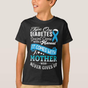 Typ 1 Diabetes mellitus blauer Ribbon Diabetiker T-Shirt